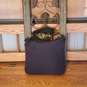 Salvatore Ferragamo Black Nylon & Leather Shoulder Bag  (Price is Firm)